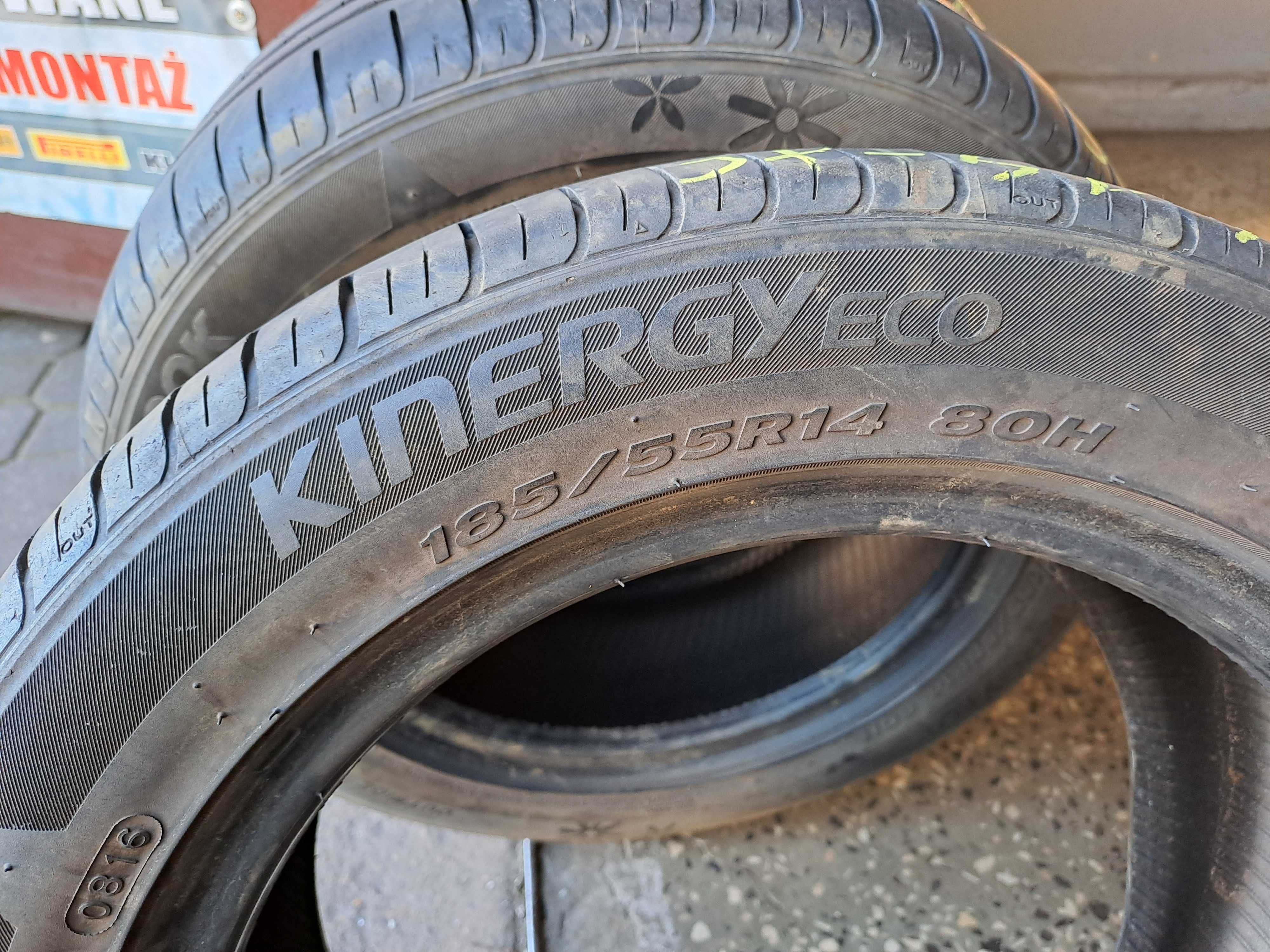 185/55r14 hankook opony letnie uzywane 2szt dostepne