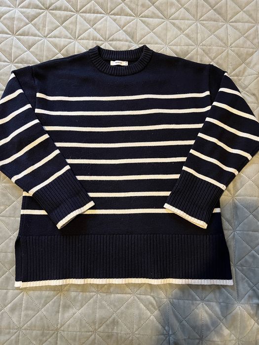 Светер Reserved, темно синій у білу смужку, розмір S
