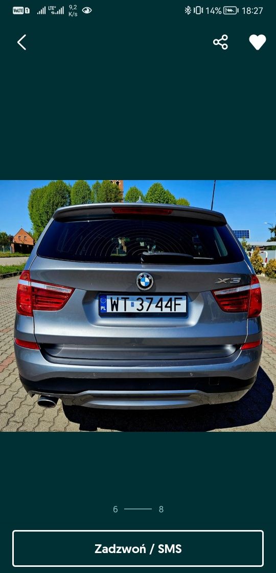 Bmw x3 f25 2.0d cesja leasingu