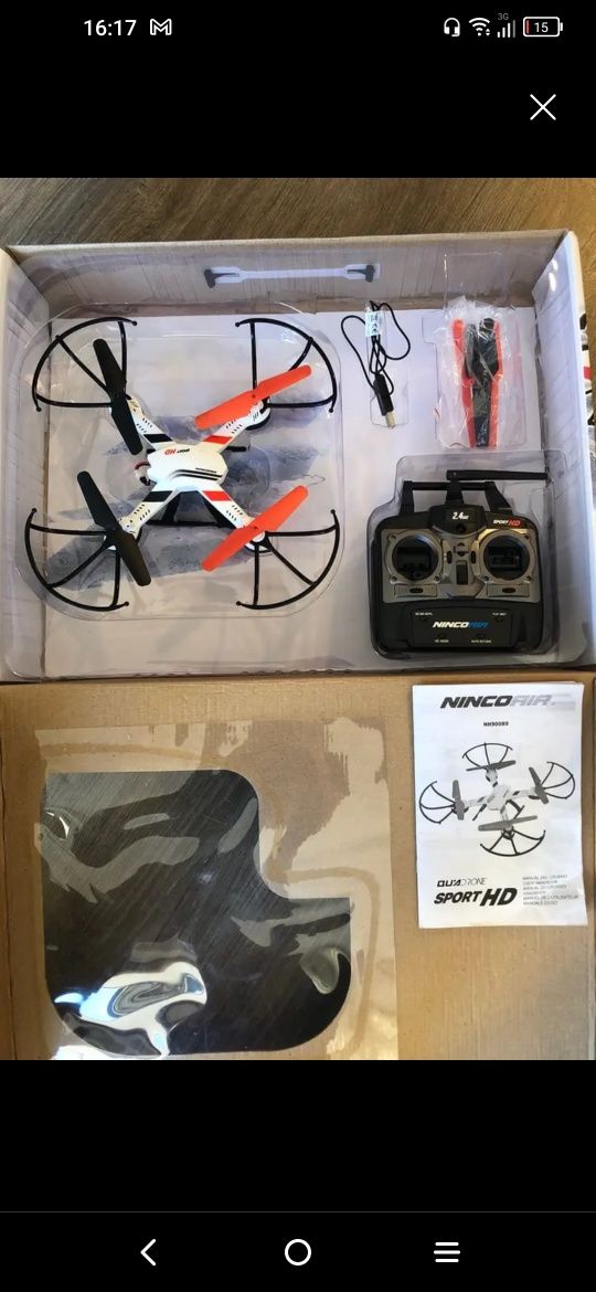 Drone Nincoair Sport HD com Câmara Como Novo + Extras!!!