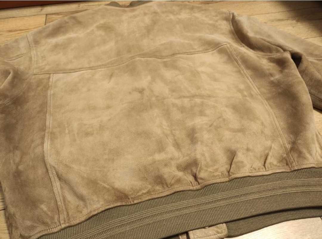 Stewart 56 - 58  шкіряна замша куртка бомбер чоловіча вінтаж коричнева
