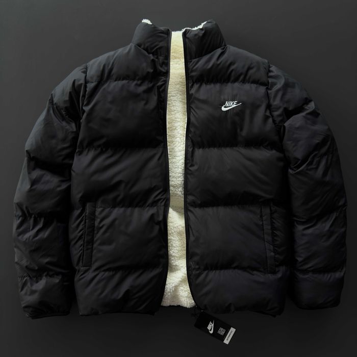 Куртка зимняя мужская Nike big swoosh до -25°С меховая пуховик найк