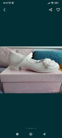 NOWE białe buty baleriny pantofelki komunia 35