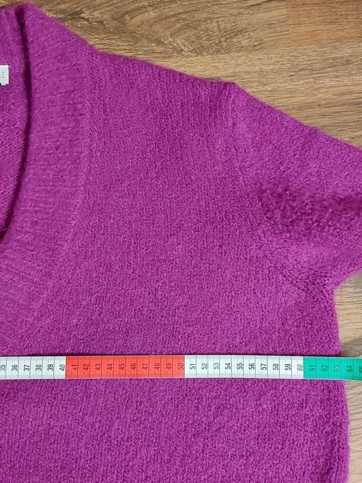 Zara Knit długi sweter M/L bdb wełna alpaka