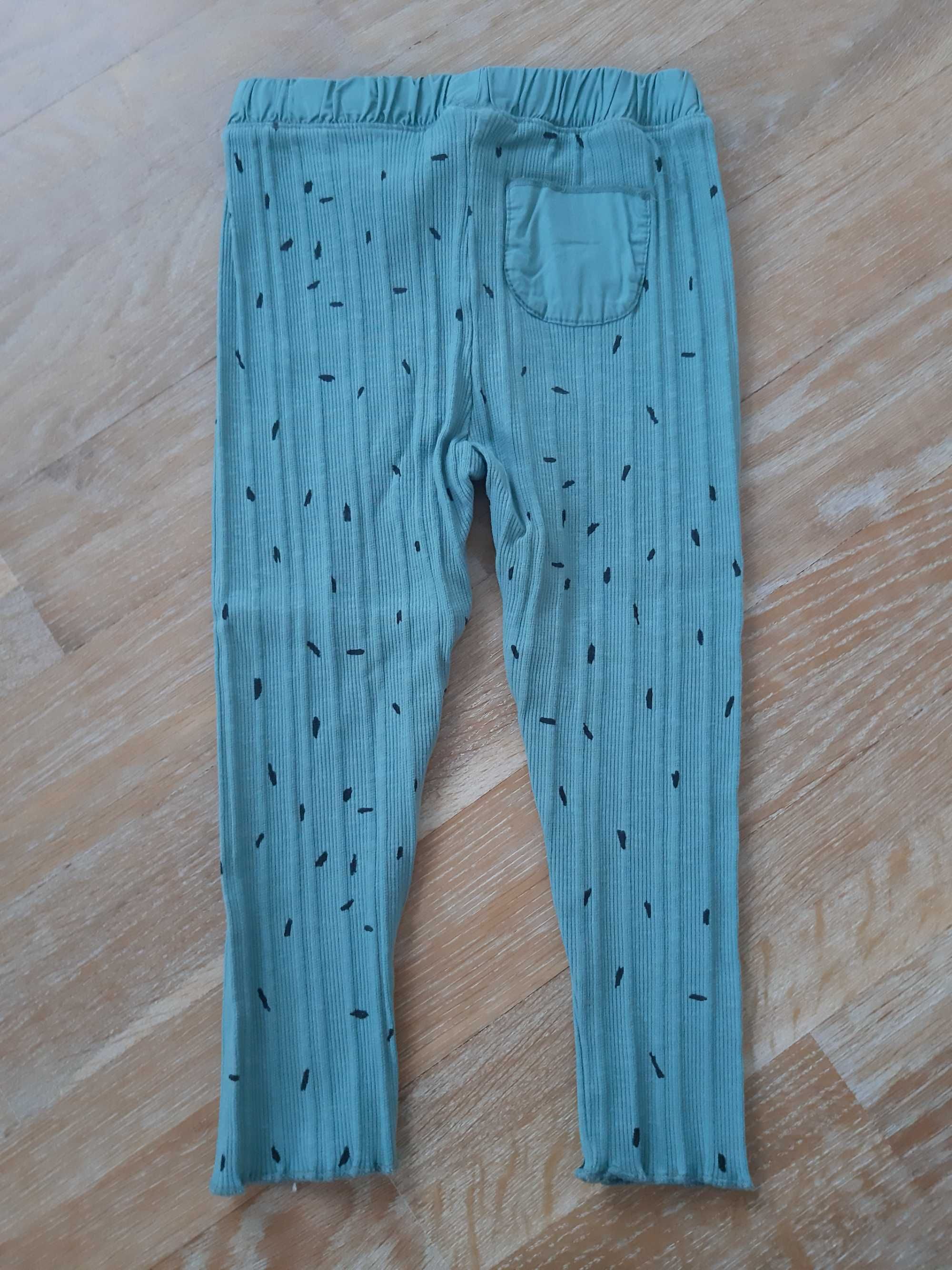 ZARA Spodnie legi legginsy x2 r.98