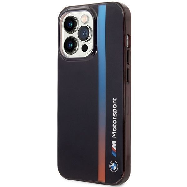 Etui BMW Tricolor Stripe do iPhone 14 Pro 6,1" - Czarny