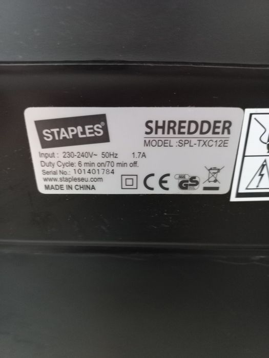 Trituradora de papel Shredder SPL-TXC 12 E