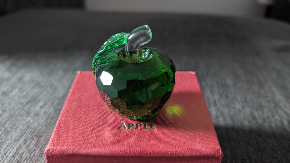 [Novo] Pisa Papel Vidro Cristal K9 Forma Maçã