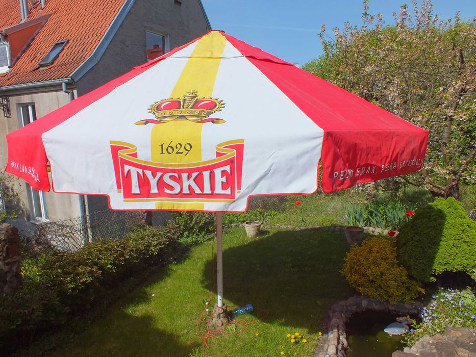 wielki parasol ogrodowy,duży średnica 4m ,wys. 3m ,ogródek