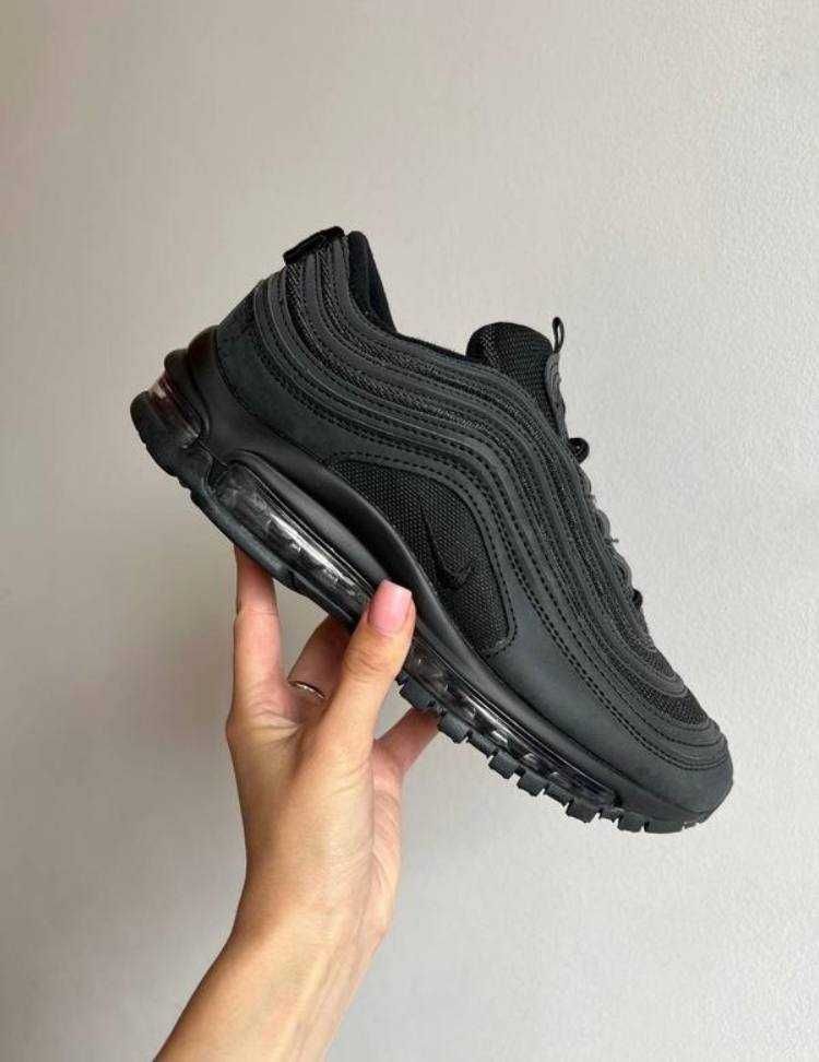 (БЕЗ ПЕРЕДОПЛАТИ)Nike Air Max 97 Triple Black найк аір макс 97 чорні