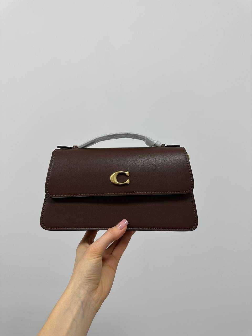 Жіноча сумка Coach Juno Crossbody Leather Maple Brown / Коуч Джуно