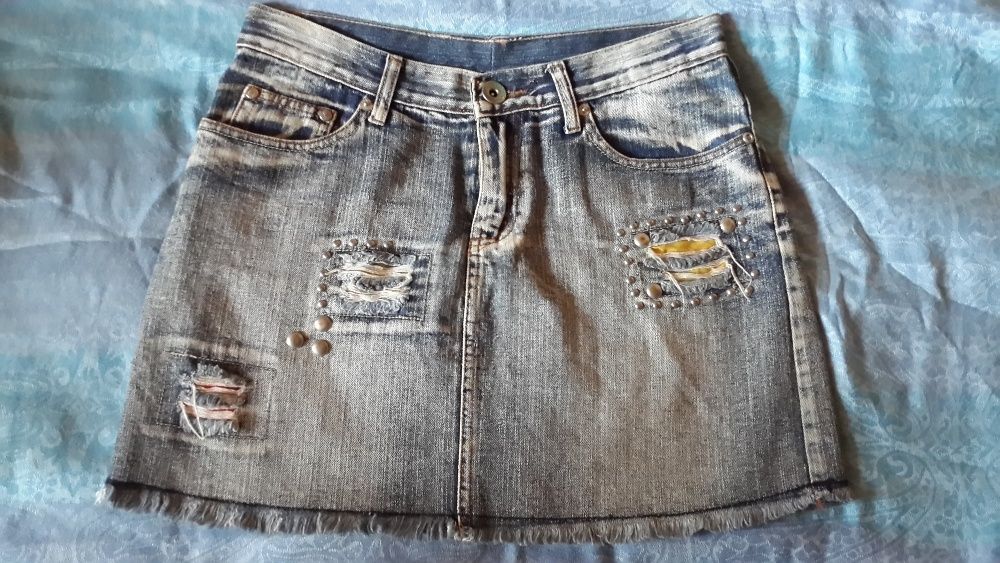 варенка рванка джинсовая юбка джинсовка джинсы размер 42-46 стрейчевая