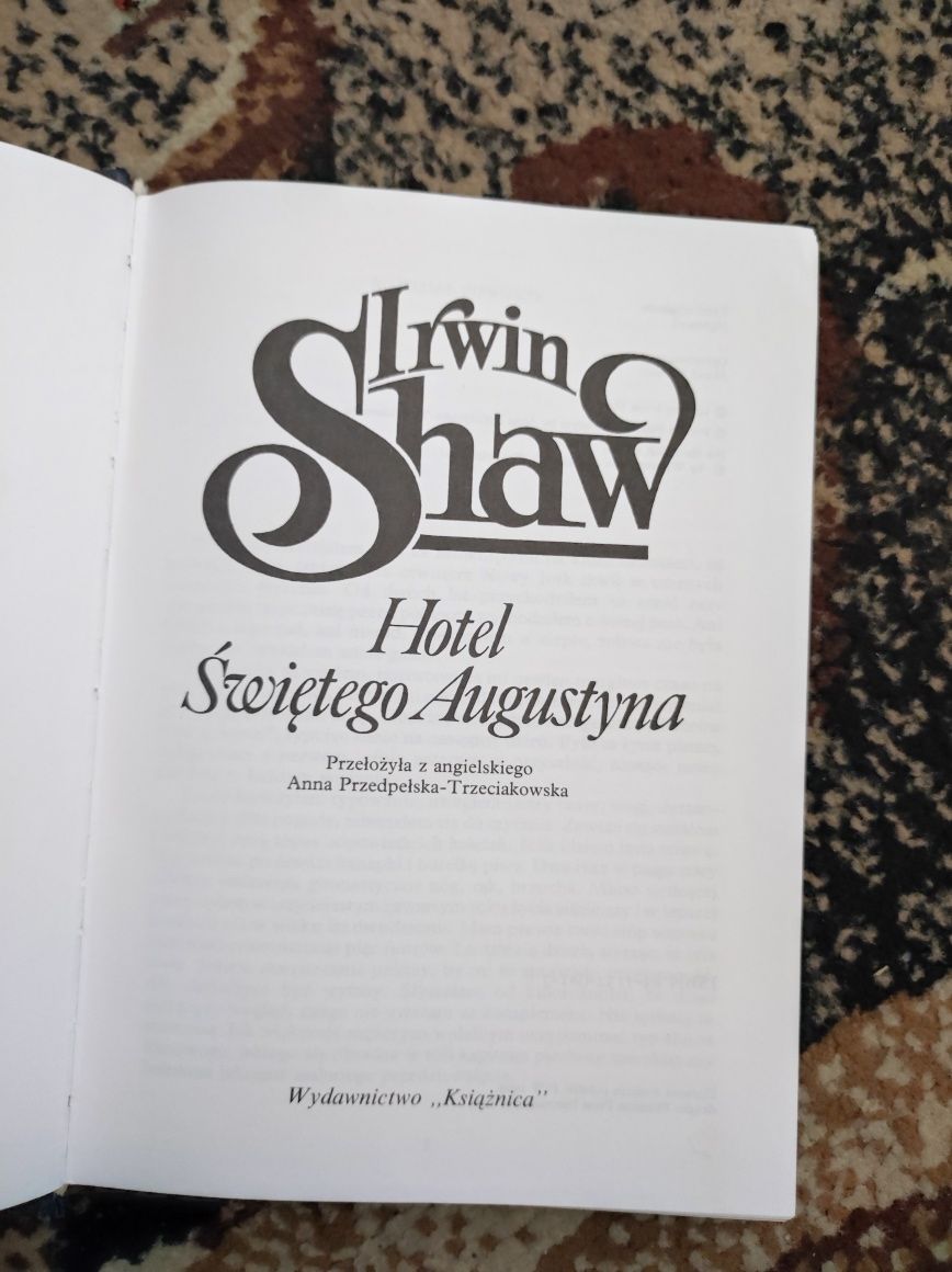 Hotel Św Augustyna książka