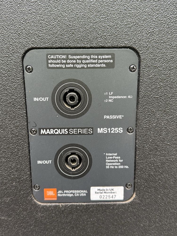 Kolumna basowa subbas JBL Marquis MS125S
