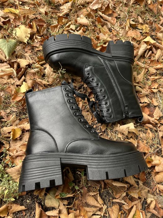 Зимові черевики берці із натуральної шкіри
