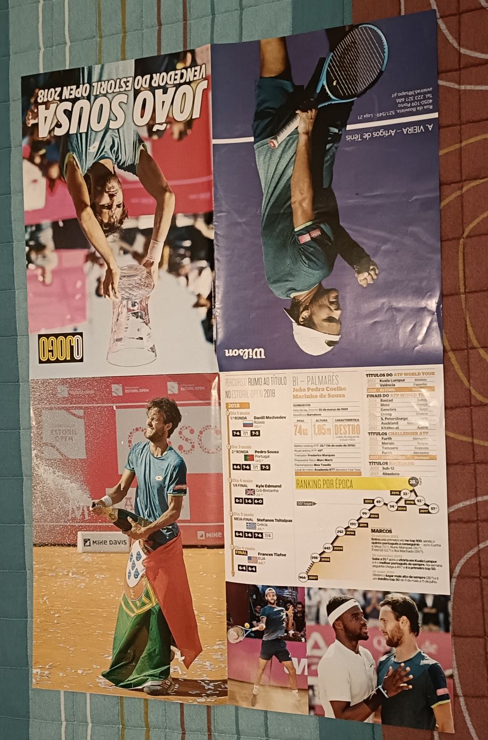 Póster de João Sousa no Estoril Open 2018