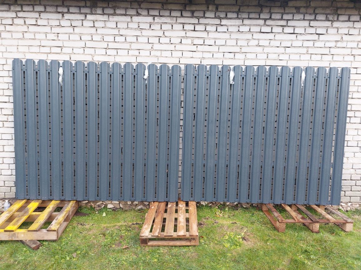 sztachety metalowe brama furtka 4 m x 1,7 h