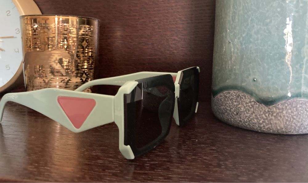 Nowoczesne okulary design  przeciwsłoneczne  turkus mięta Okazja