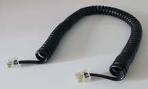kabel telefoniczny spiralny - czarny.