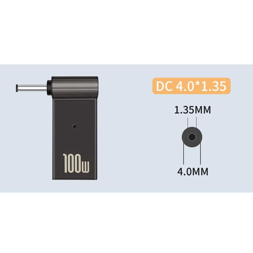 Переходник для зарядки ноутбука повербанком 4.0*1.35 USB type C DC 20V