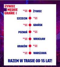 2 Bilety Męskie Granie 2024 wszystkie miasta i dni np. Warszawa 24.08.