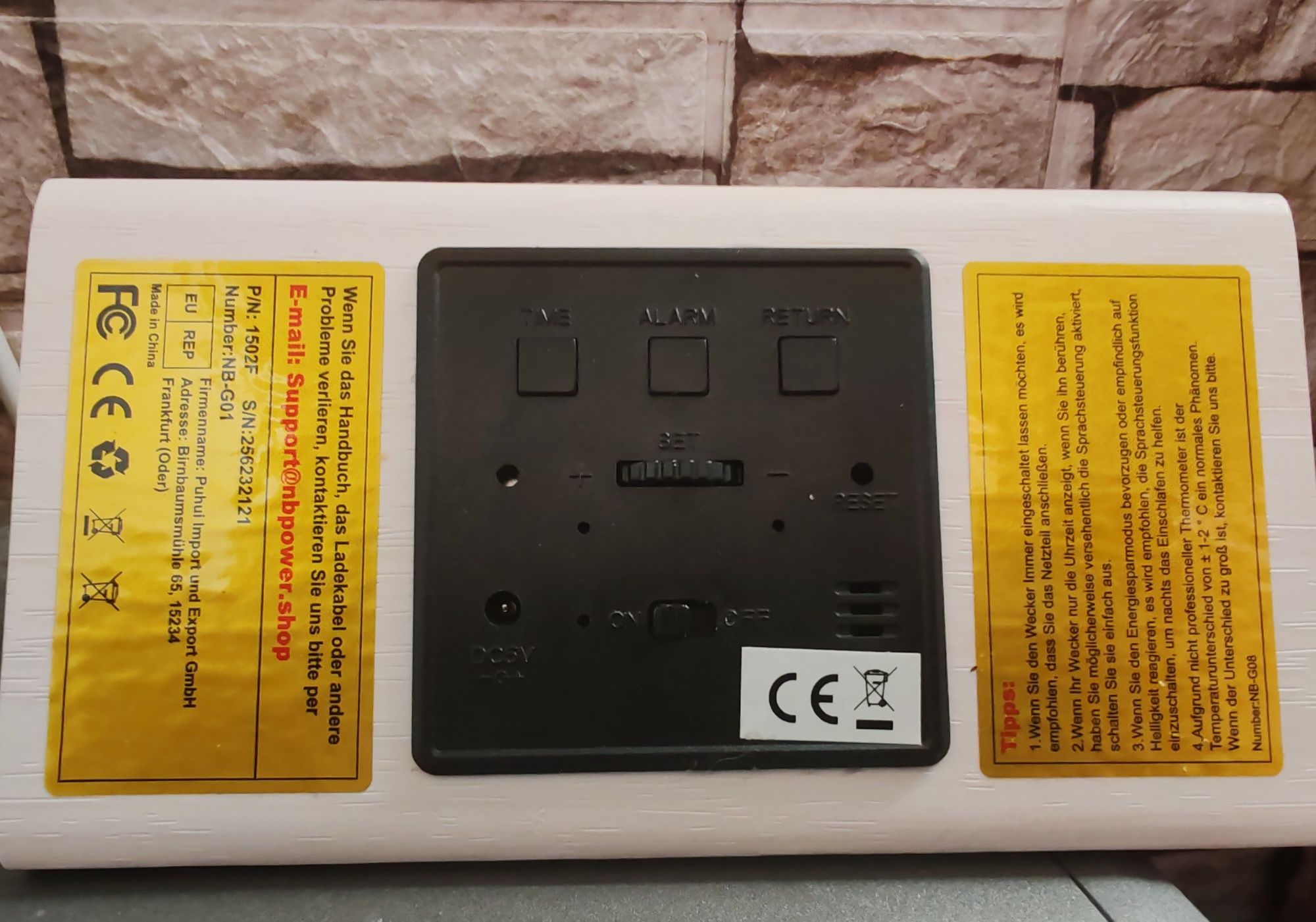 Zegarek cyfrowy alarm budzik LED wyświetlacz data godzina