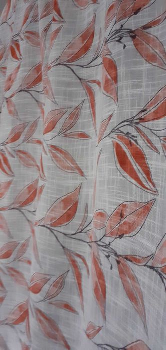 Zasłony krótkie wzór Gałezie i liście