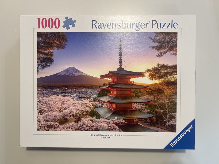 NOWE Puzzle 1000 elementów Japonia Fudżi kwitnąca wiśnia Ravensburger