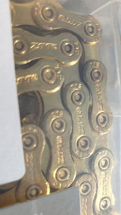 12-rzędowy łańcuch 12s złoty, powlekany