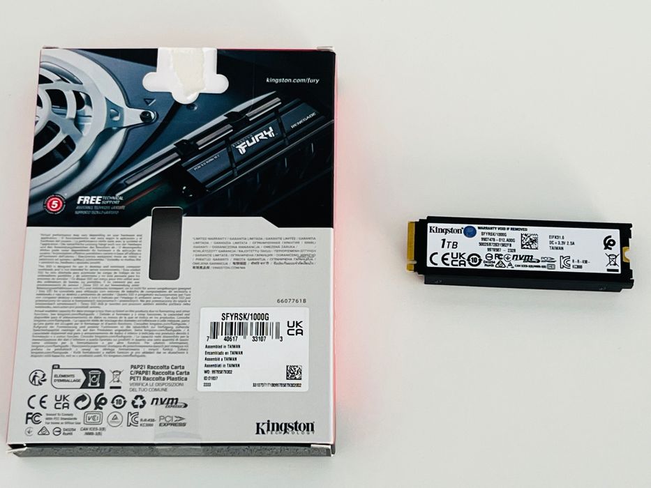 Disco SSD 1TB Kingston FURY Renegade NVMe PCIe 4.0 c/Heatsinc