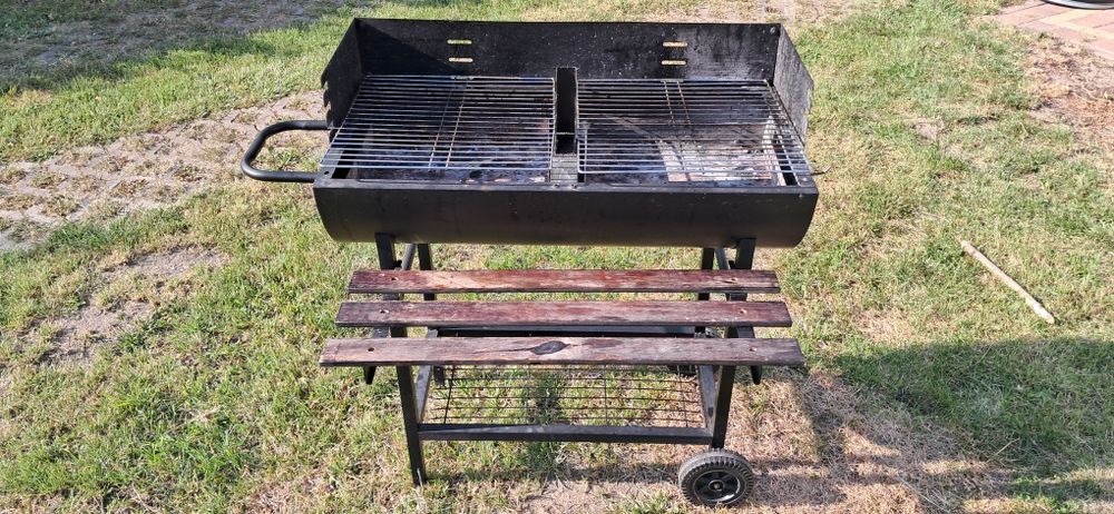 GRILL OGRODOWY otwarty dwa ruszty 74x39cm
