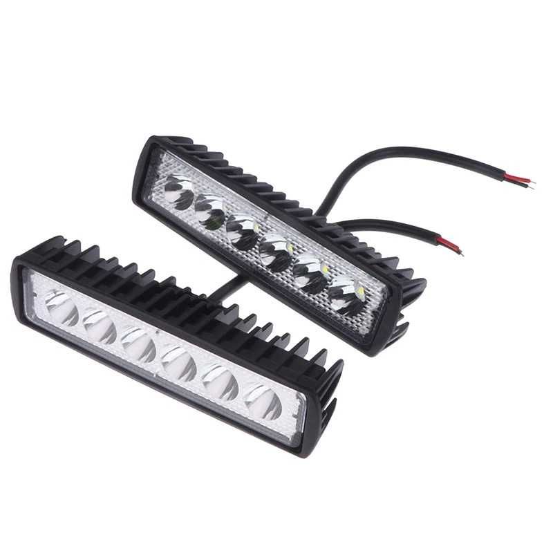 Par de faróis auxiliares 6 LED barra horizontal