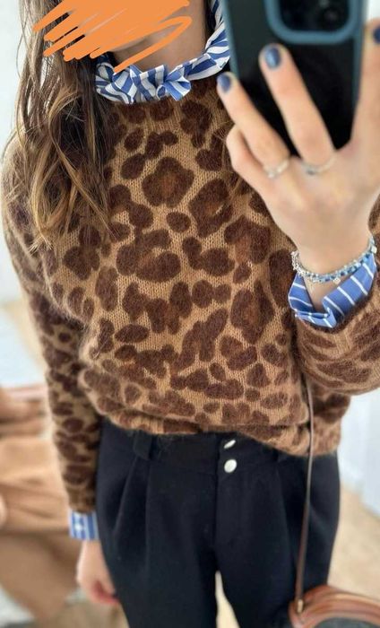 Sweter stradivarius panterka r 38