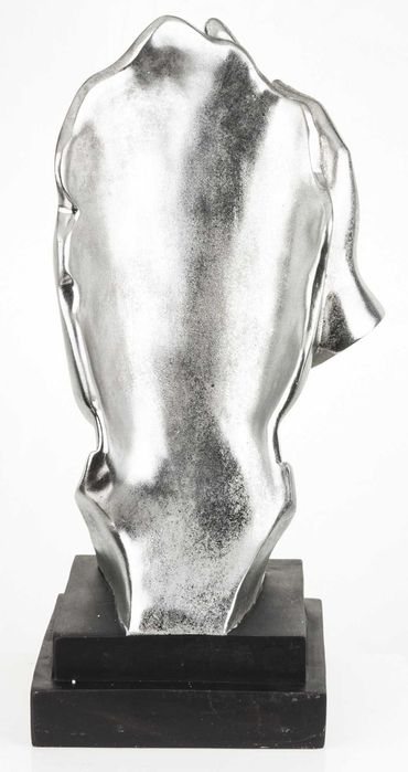 Figurka srebrna twarz zasłonięta ręką maska ozdoba na prezent 139216