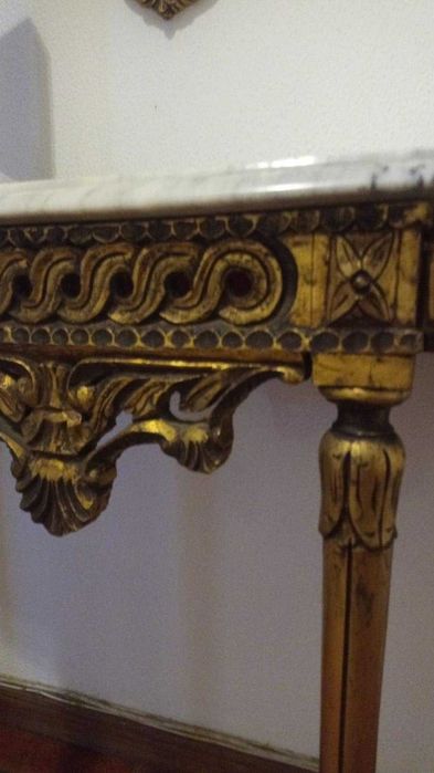 Mesa Aparador Madeira e Marmore