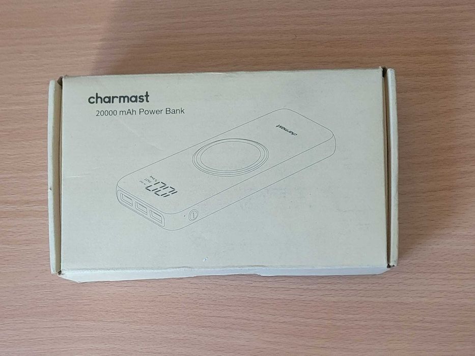 Charmast Power Bank 20000mAh, 22.5W, Indukcja bezprzewodowe ładowanie