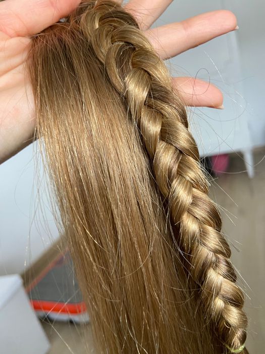Włosy dziewicze blond naturalne ścięte