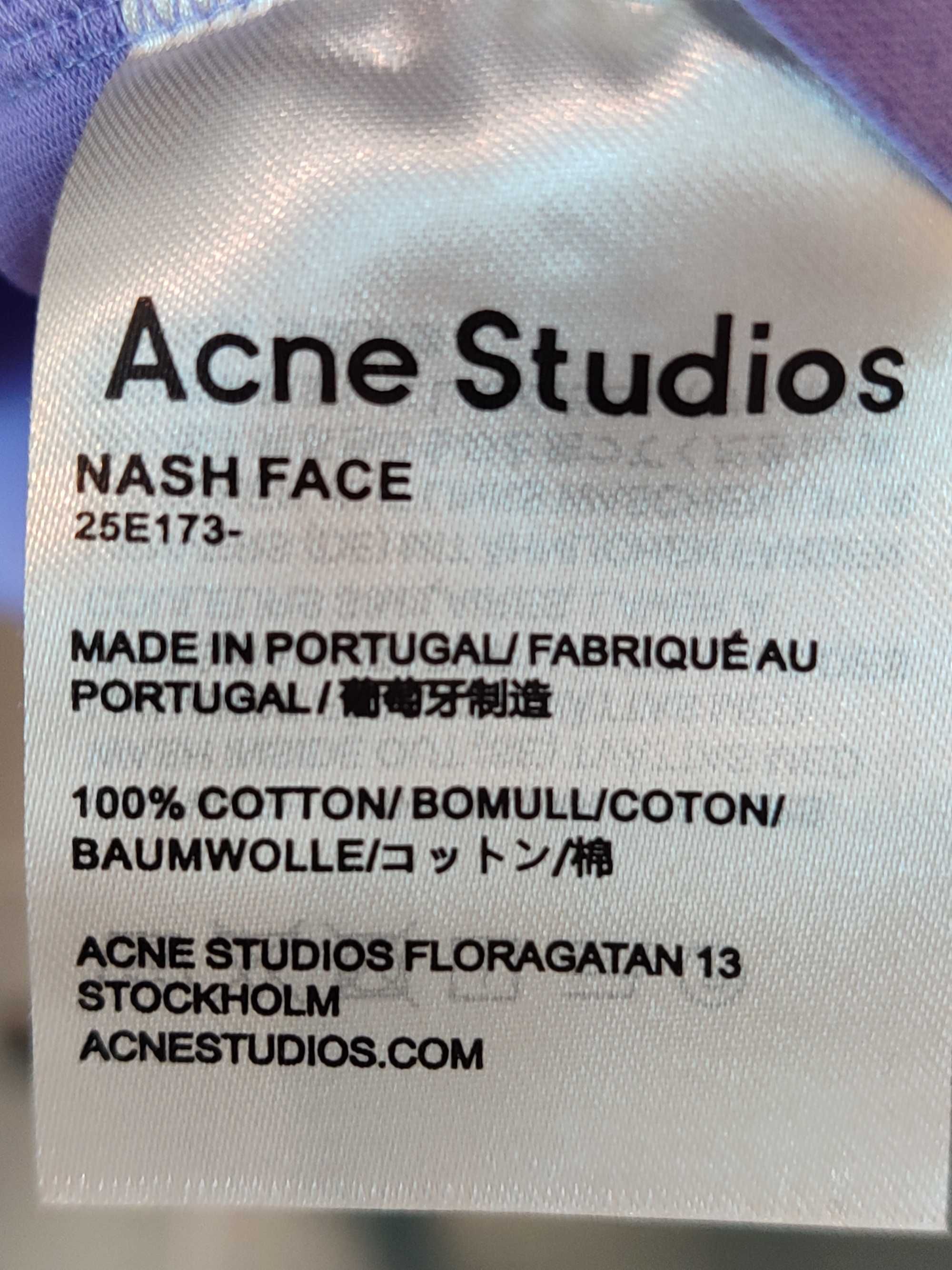 Футболка Acne Studios T-Shirt With Ellison Face Patch Purple
