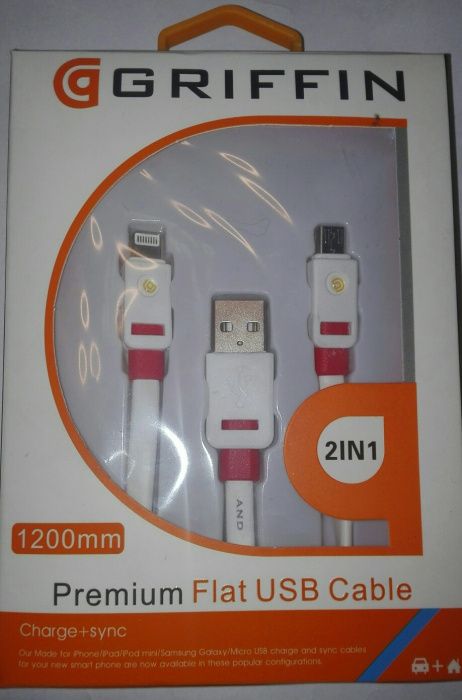 Kabel 2 w 1 micro Usb iPhone iPod Apple ładowarka do smartfon tablet