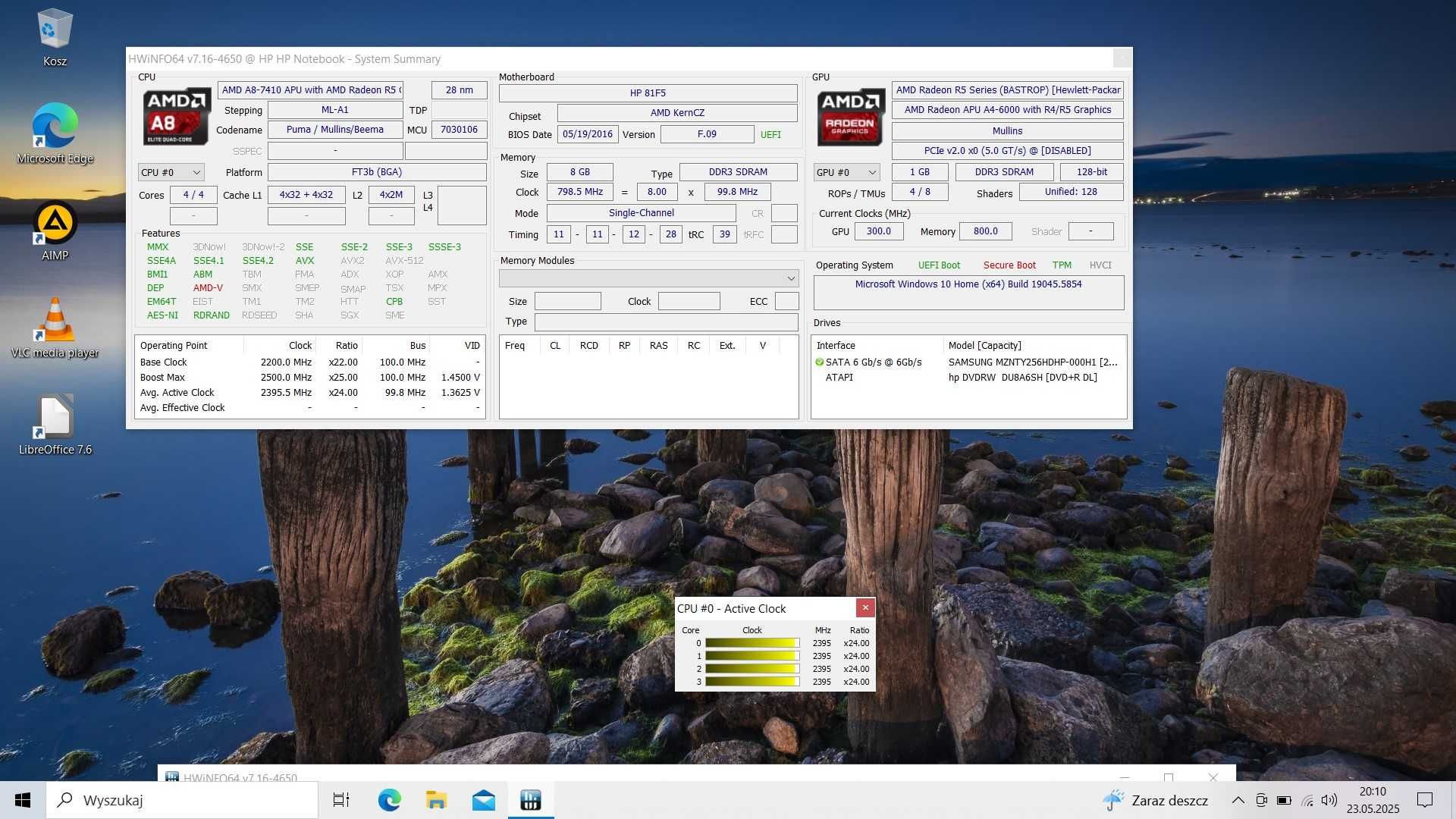 Jak NOWY HP 15 AMD A8 2.2Ghz/8GbDDR/256SSD/Radeon/BateriaNOWA