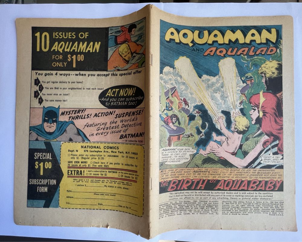 Stary komiks DC 1965 rok Aquaman and Aqualad