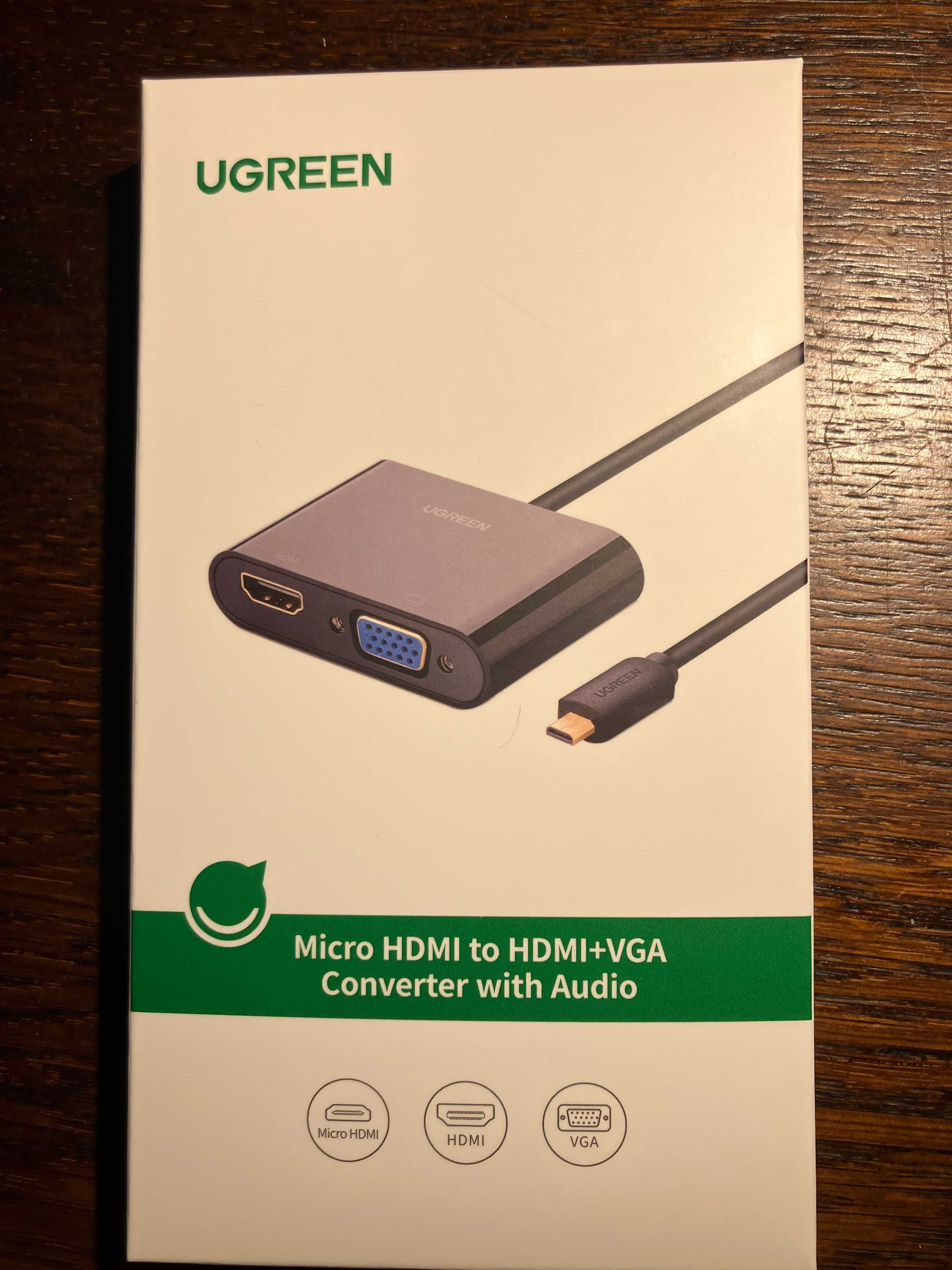 Sprzedam przejściówkę micro hdmi na hdmi + vga