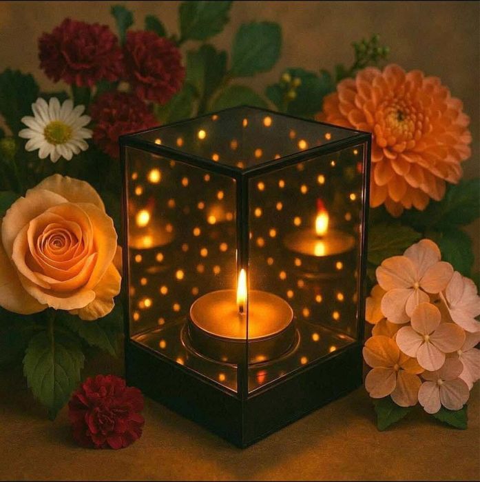 Znicz lampion szklany