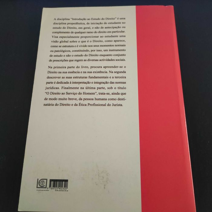 Introdução ao estudo do direito 
3ª Edição