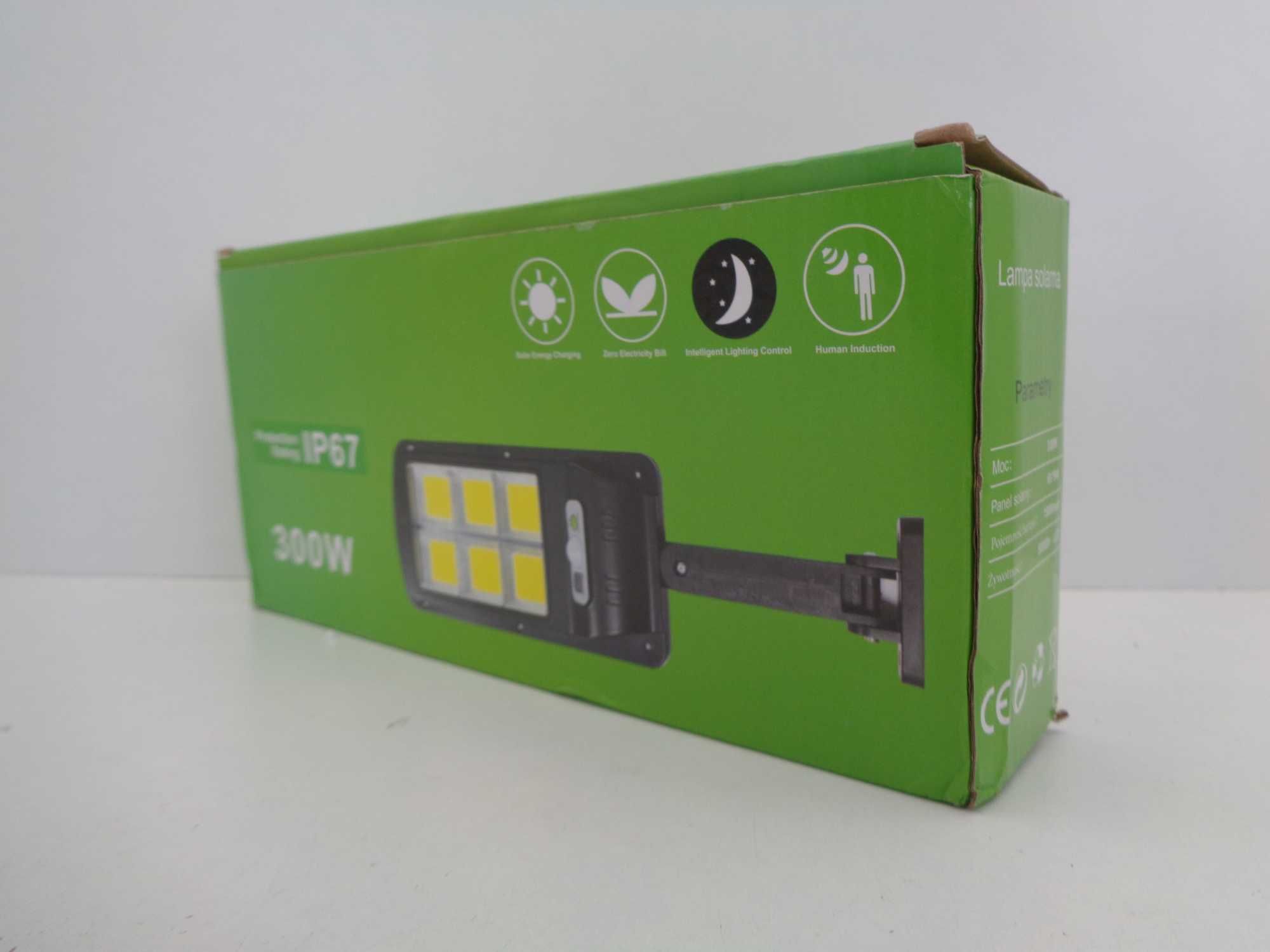 lampa solarna z czujnikiem ruchu i zmierzchu pilot LED ZEWNĘTRZNA nowa
