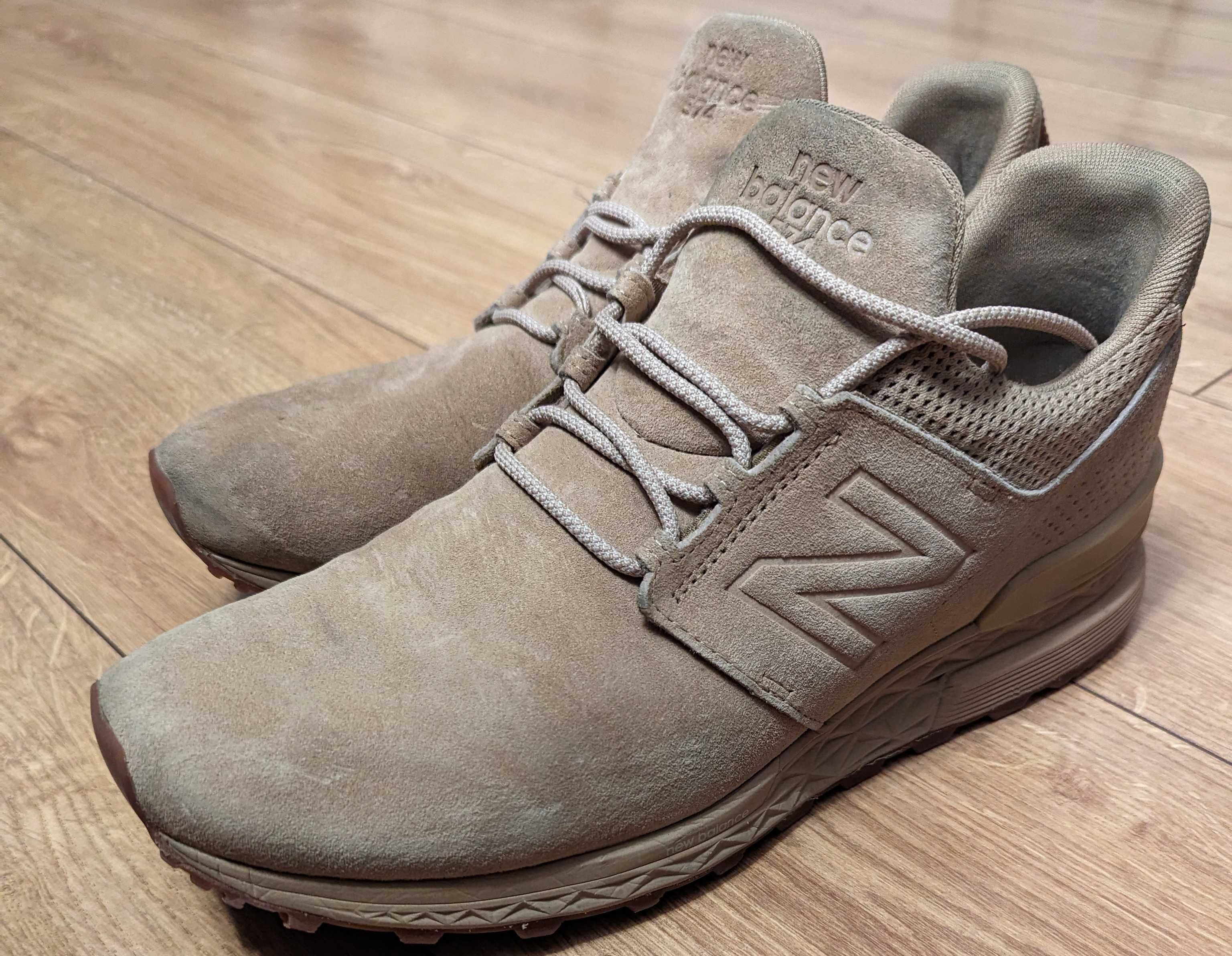 Buty New Balance 574 skórzane beżowe rozmiar 44.5 MS574DD
