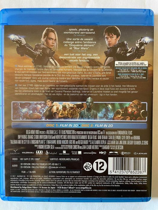 Valerian and the City of A Thousand Planets (bluray) 2 discos