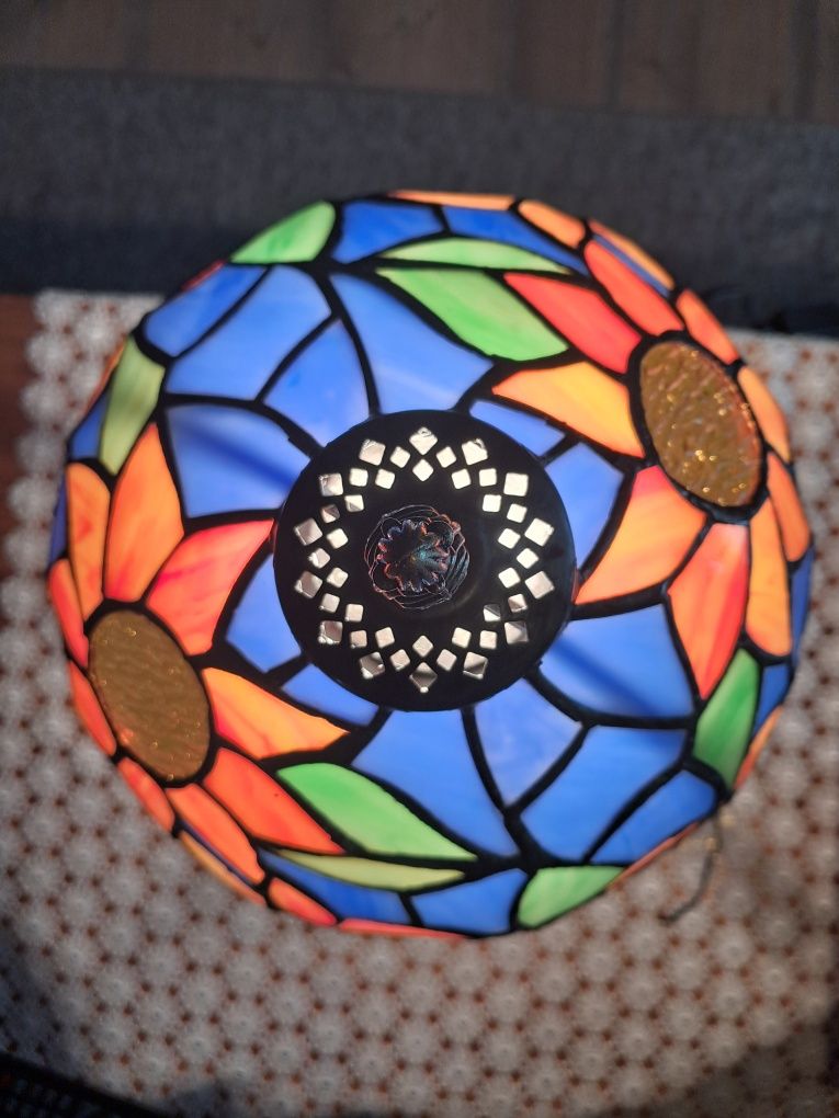 Lampka nocna Lampa witrażowa w stylu tiffany lamps witraż old money