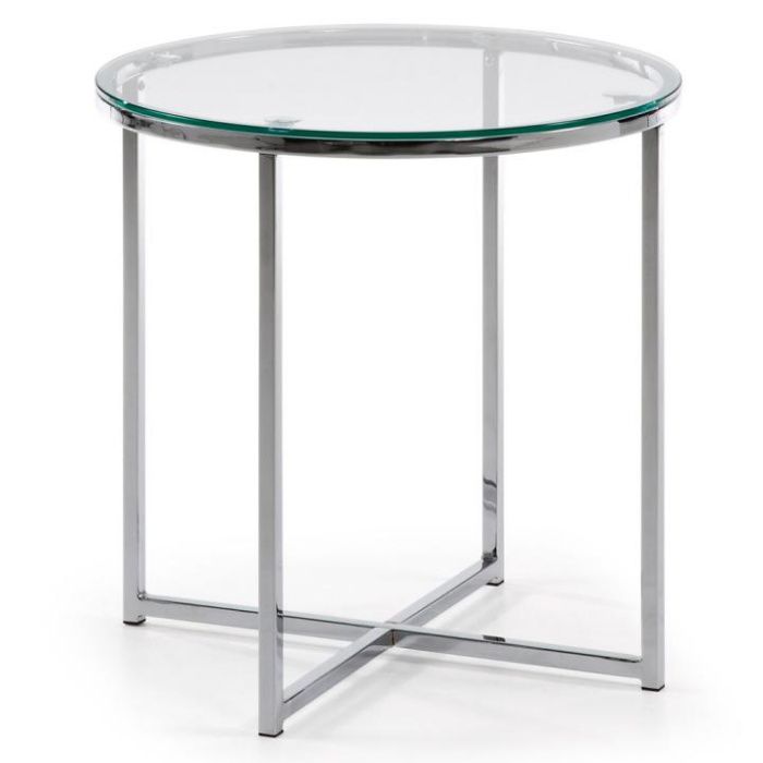 Mesa Apoio Redonda Madeira Teka Sidetable - by OVO Home Design