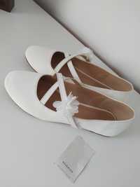 Buty baleriny białe komunia Reserved komunia  38 jak nowe